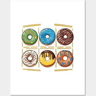 Colorful Donut Delights for Sweet Lovers Posters and Art